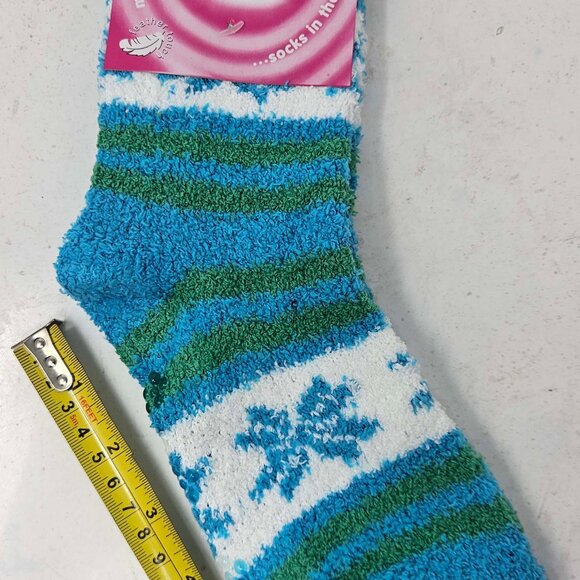 Women Fuzzy Slipper Grips Socks, Soft Cozy Non-Slip House Sox, Size 9-11, 6 Pack - Picture 4 of 4